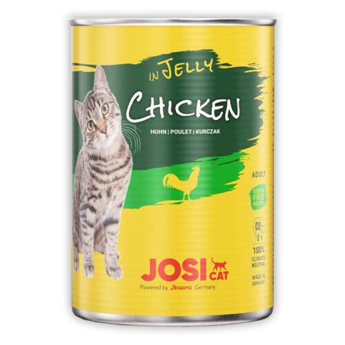 JOSICAT Nassfutter CHICKEN IN JELLY für Katzen 400g