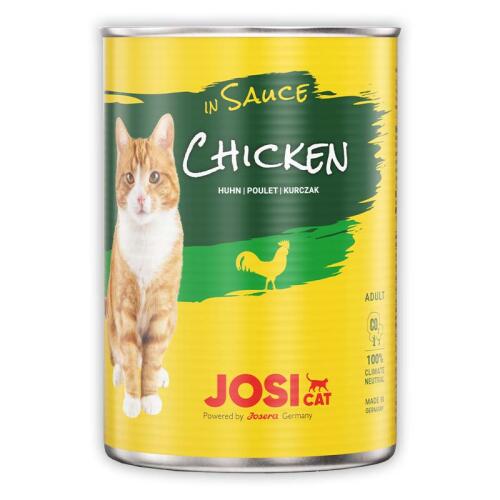 JOSICAT Nassfutter CHICKEN IN SAUCE für Katzen 12x 415g