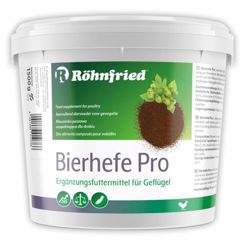 RÖHNFRIED Ergänzungsfutter BIERHEFE PRO für Geflügel 1500g