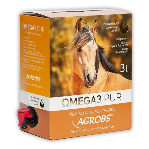 AGROBS Ergänzungsfutter OMEGA3 PUR für Pferde 3 Liter
