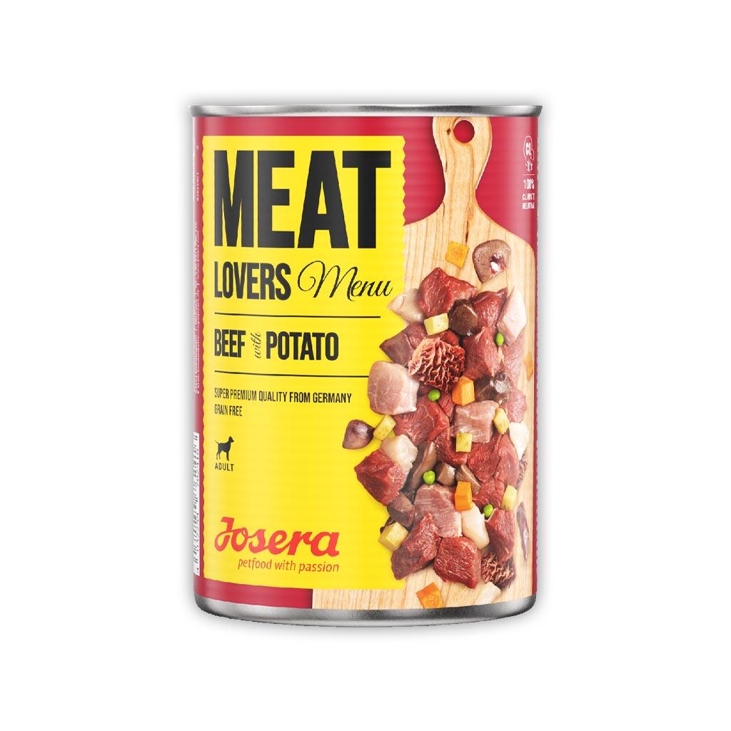 JOSERA Nassfutter MEATLOVERS MENU BEEF WITH POTATO für Hunde