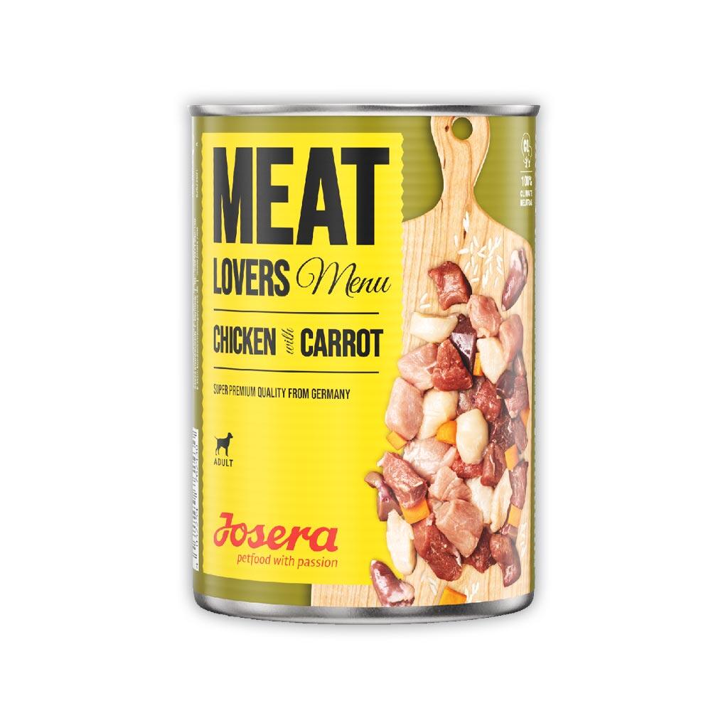 JOSERA Nassfutter MEATLOVERS MENU CHICKEN WITH CARROT für Hunde