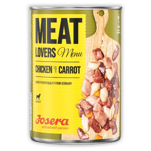 JOSERA Nassfutter MEATLOVERS MENU CHICKEN WITH CARROT für Hunde