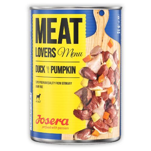 JOSERA Nassfutter MEATLOVERS MENU DUCK WITH PUMPKIN für Hunde 400g