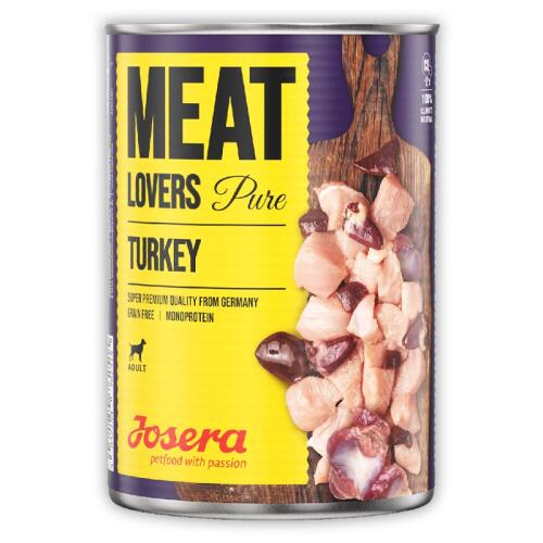 JOSERA Nassfutter MEATLOVERS PURE TURKEY für Hunde 400g