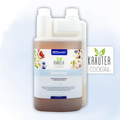 HIPPOSPORT Ergänzungsfutter BRONCHIAL-KRÄUTERCOCKTAIL für Pferde 1l