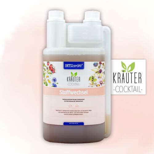 HIPPOSPORT Ergnzungsfutter STOFFWECHSEL-KRUTERCOCKTAIL fr Pferde 1l