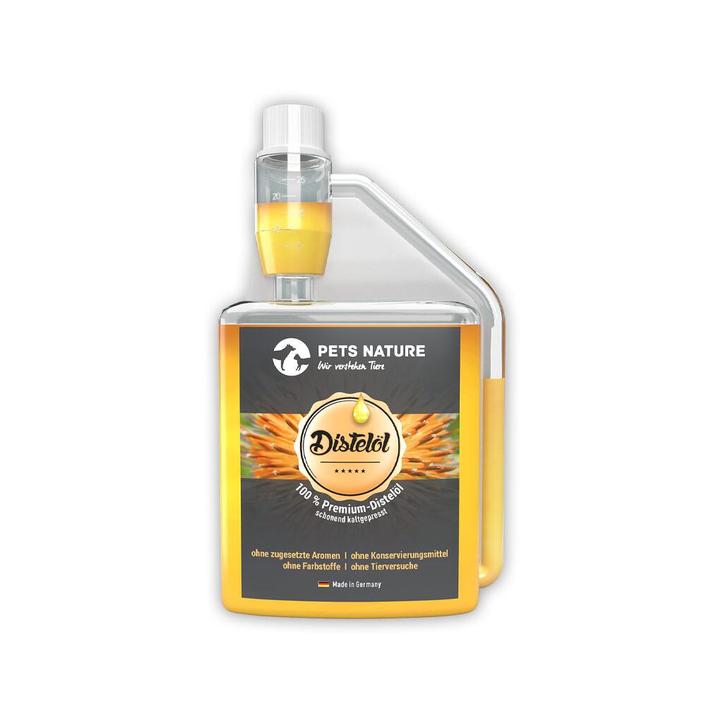 PETS NATURE Ergänzungsfutter DISTELÖL für Hunde 500ml