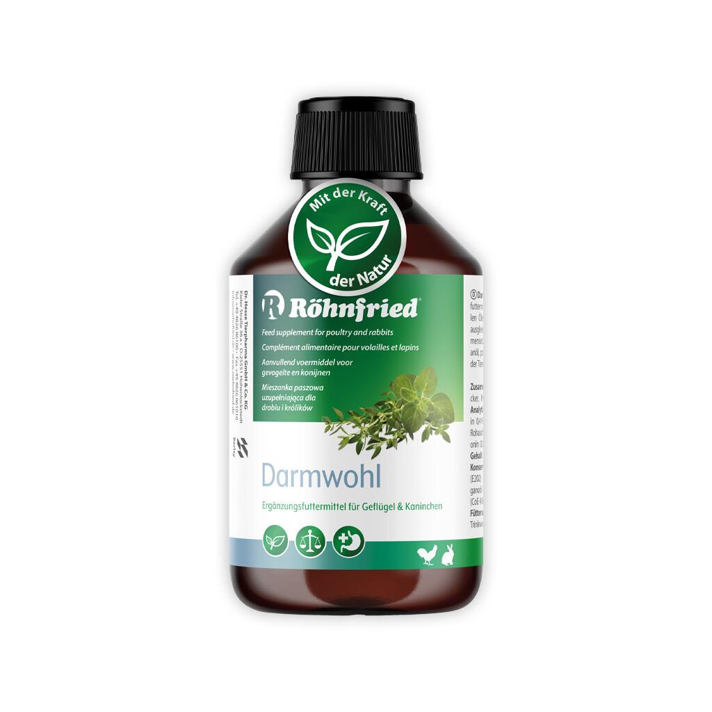 RÖHNFRIED Ergänzungsfutter DARMWOHL für Kaninchen und Geflügel 250ml