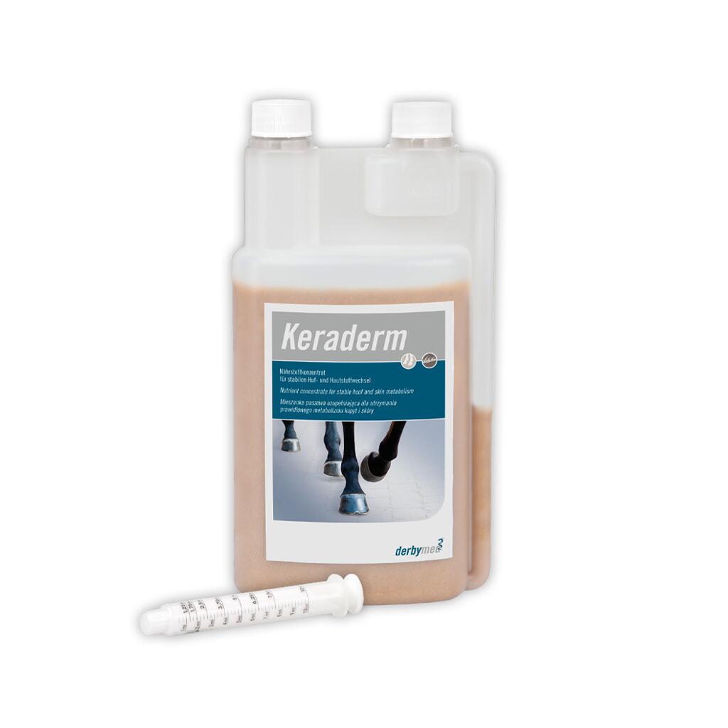 DERBYMED Ergänzungsfutter KERADERM für Pferde 1l
