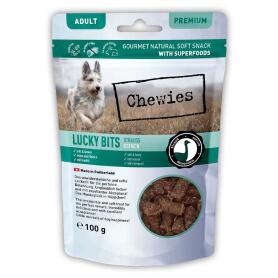 CHEWIES Leckerli LUCKY BITS ADULT STRAUSS für Hunde 100g