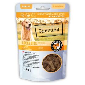 CHEWIES Leckerli LUCKY BITS SENIOR RIND & HUHN für Hunde 80g