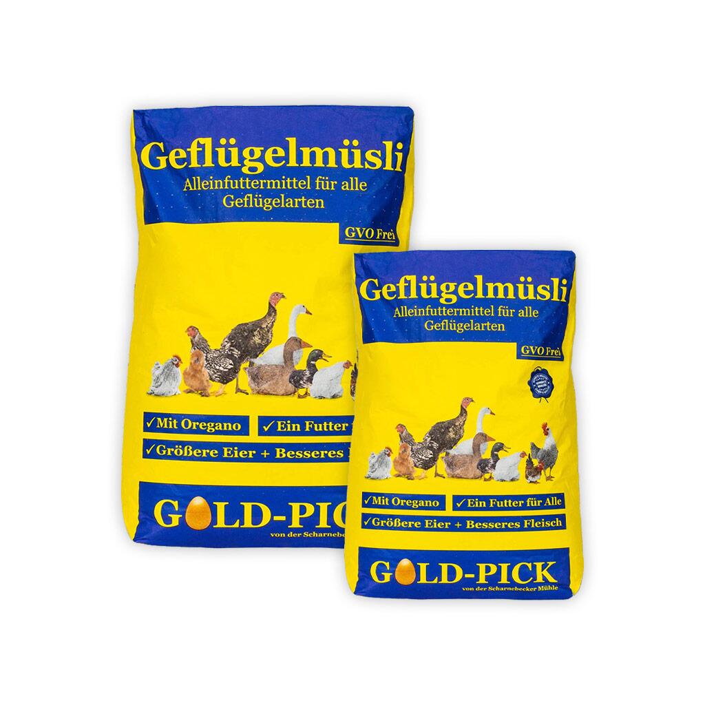 SCHARNEBECKER MÜHLE Futter GOLDPICK GEFLÜGELMÜSLI für Geflügel