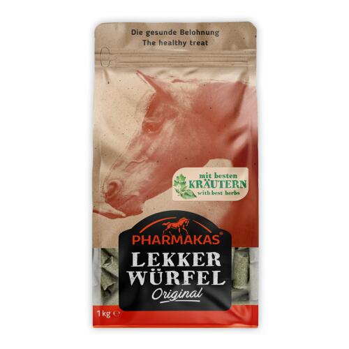 PHARMAKAS Leckerlie LEKKERWÜRFEL KRÄUTER für Pferde 1kg