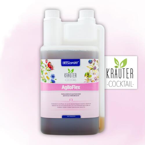 HIPPOSPORT Ergänzungsfutter AGILOFLEX-KRÄUTERCOCKTAIL für Pferde 1l