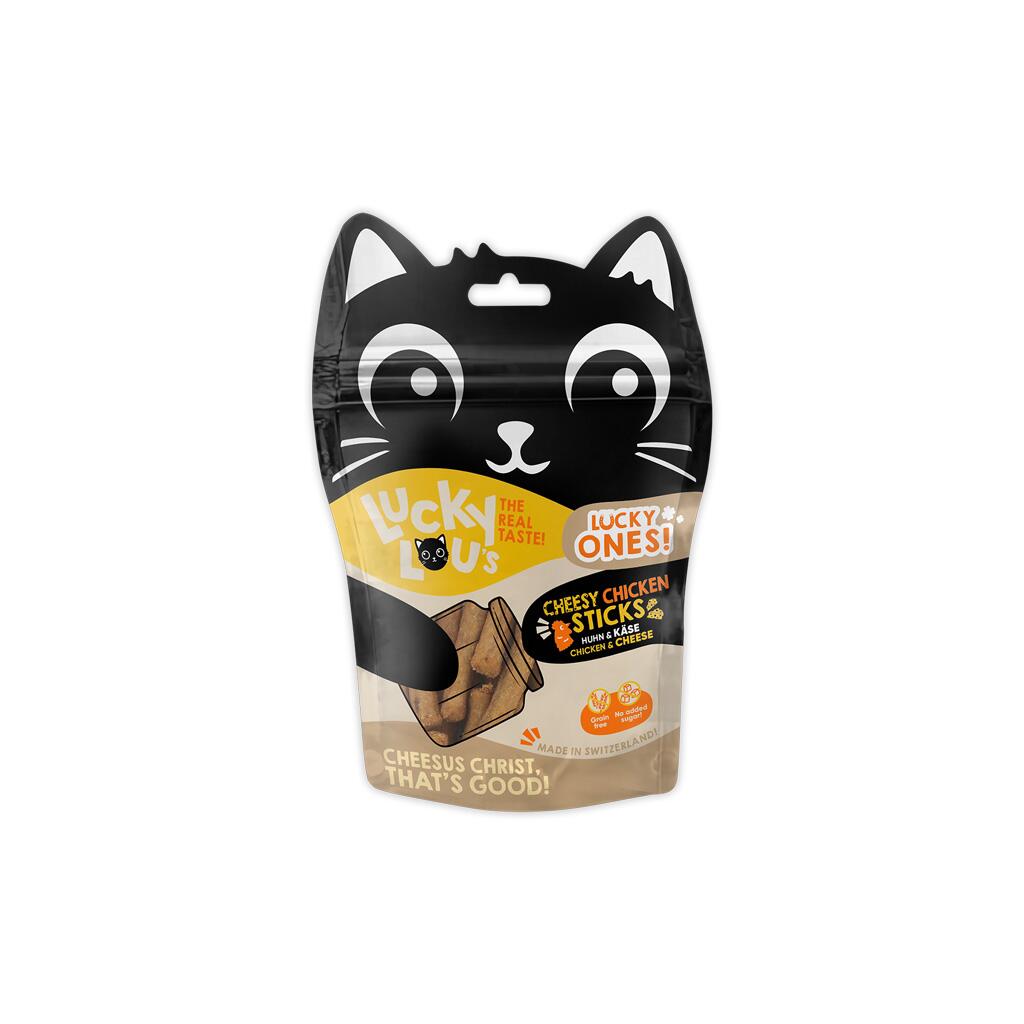 LUCKY LOU Leckerli LUCKY ONES STICKS KÄSE & HUHN für Katzen 50g