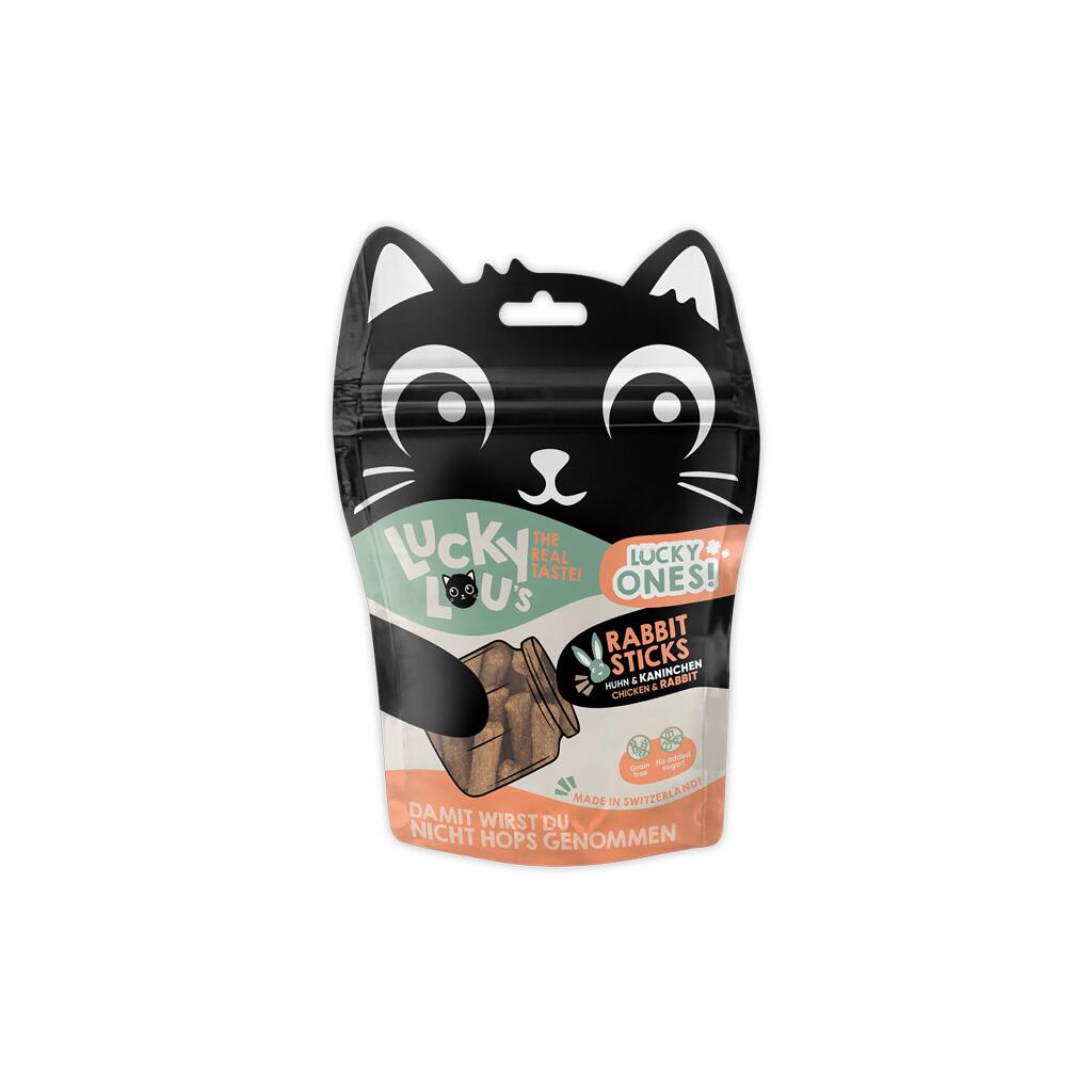 LUCKY LOU Leckerli LUCKY ONES STICKS HUHN & KANINCHEN für Katzen 50g