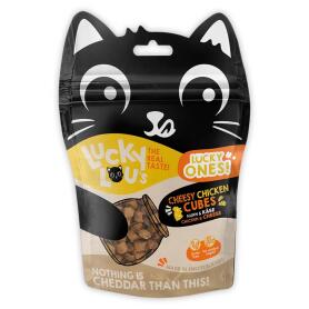 LUCKY LOU Leckerli LUCKY ONES CUBES KÄSE & HUHN für Katzen 80g