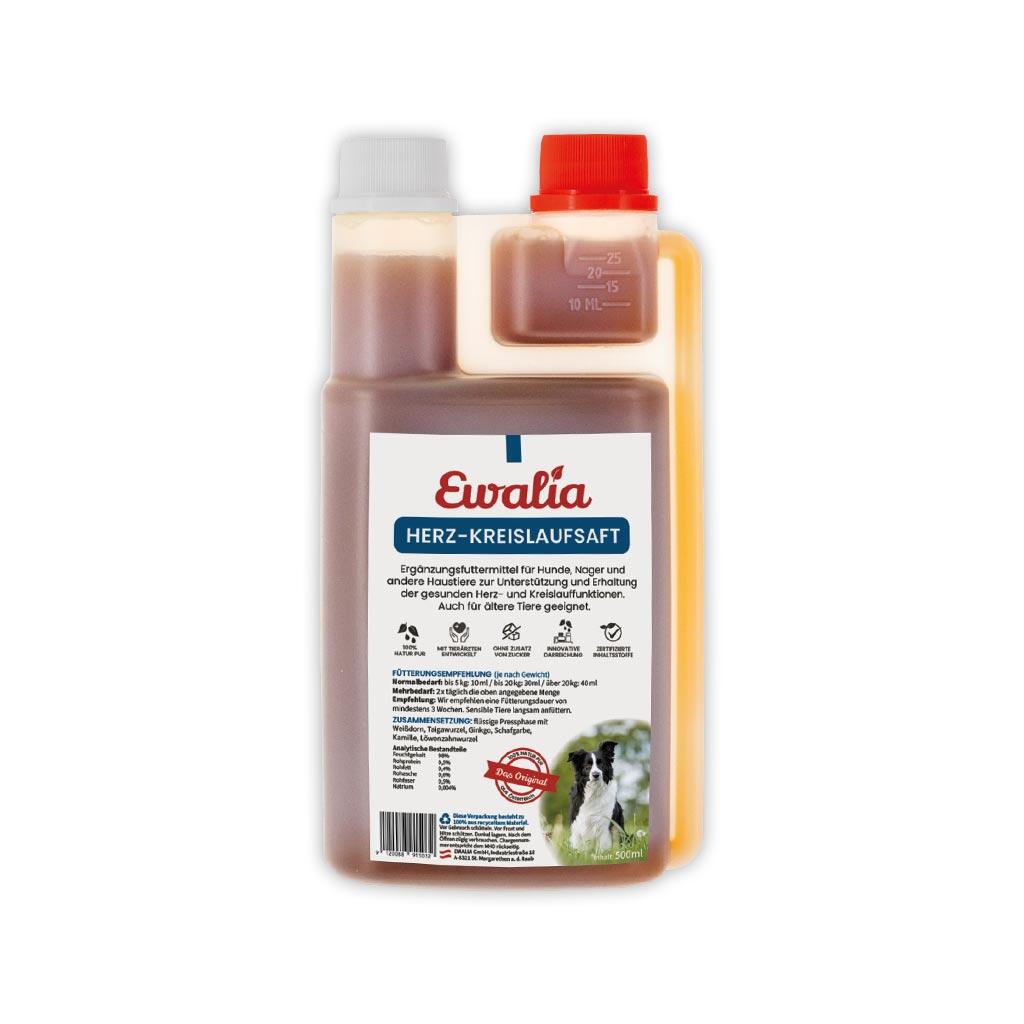 EWALIA Ergänzungsfutter HERZ-KREISLAUFSAFT für Hunde 500ml