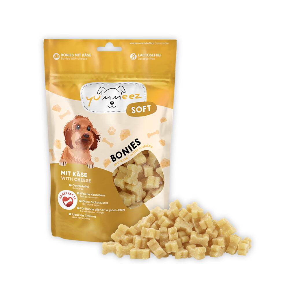 YUMMEEZ Leckerli SOFT BONIES KÄSE für Hunde 165g