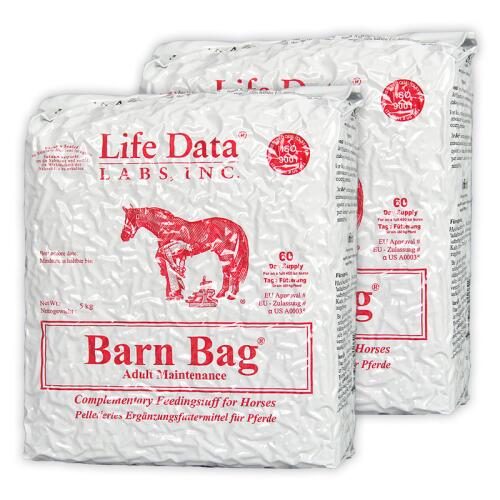 LIFE DATA LABS Ergänzungsfutter BARN BAG für Pferde 2 x 5kg Nachfüllpack