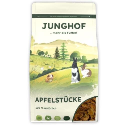 JUNGHOF Ergänzungsfutter APFELSTÜCKE für Kaninchen 250g