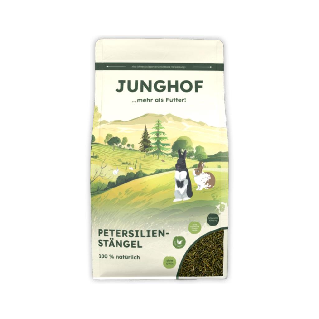 JUNGHOF Ergänzungsfutter PETERSILIENSTÄNGEL für Kaninchen 150g