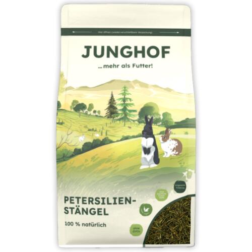 JUNGHOF Ergänzungsfutter PETERSILIENSTÄNGEL für Kaninchen 150g