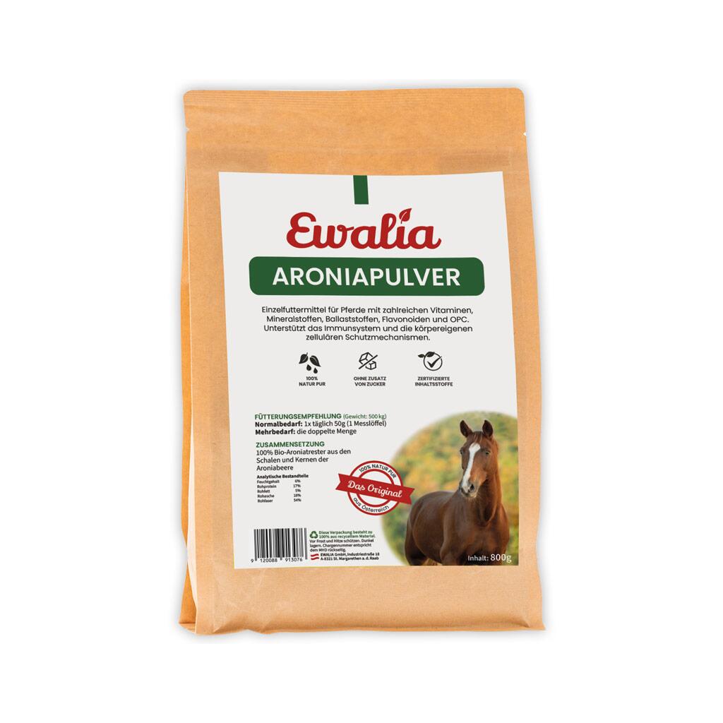 EWALIA Ergänzungsfutter ARONIAPULVER für Pferde 800g