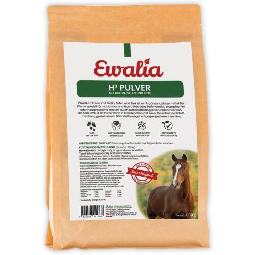 EWALIA Ergänzungsfutter H3 PULVER für Pferde 800g