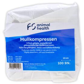 FS Verbandmaterial MULLKOMPRESSEN 10x10cm 8fach 100...