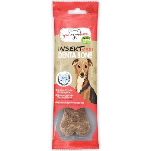 YUMMEEZ GREEN LIFE Leckerli INSEKT DENTA BONE MAXI für Hunde 100g
