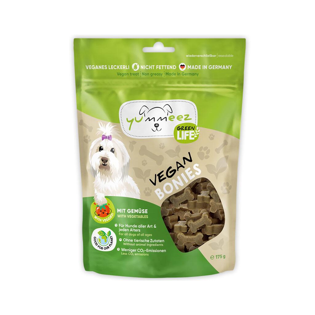 YUMMEEZ GREEN LIFE Leckerli VEGAN BONIES für Hunde 175g