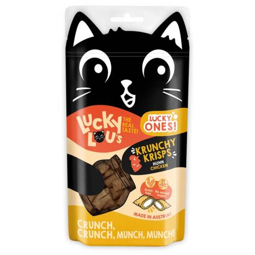 LUCKY LOU Leckerli LUCKY ONES KRUNCHY KRISPS HUHN für Katzen 60g