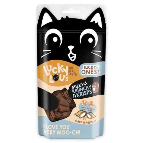 LUCKY LOU Leckerli LUCKY ONES KRUNCHY KRISPS MILCH für Katzen 60g