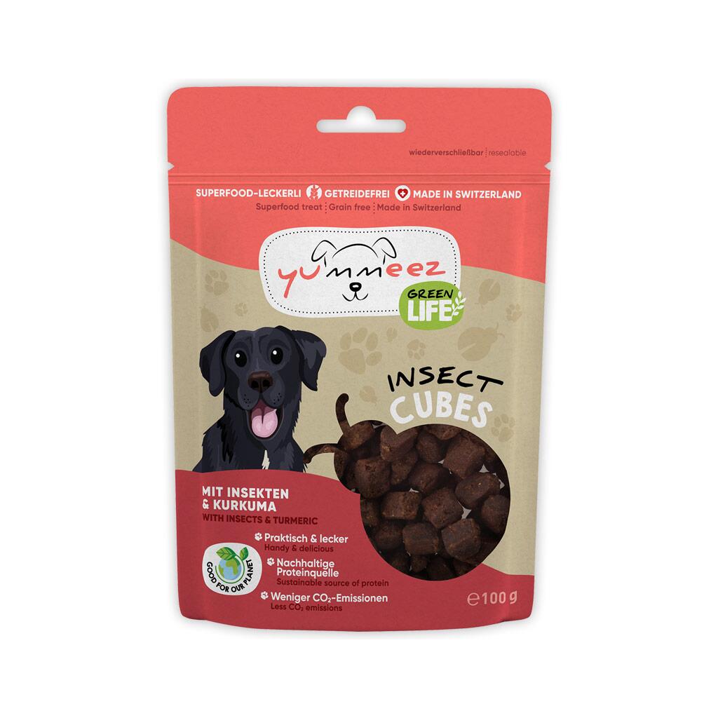 YUMMEEZ GREEN LIFE Leckerli INSECT CUBES für Hunde 100g