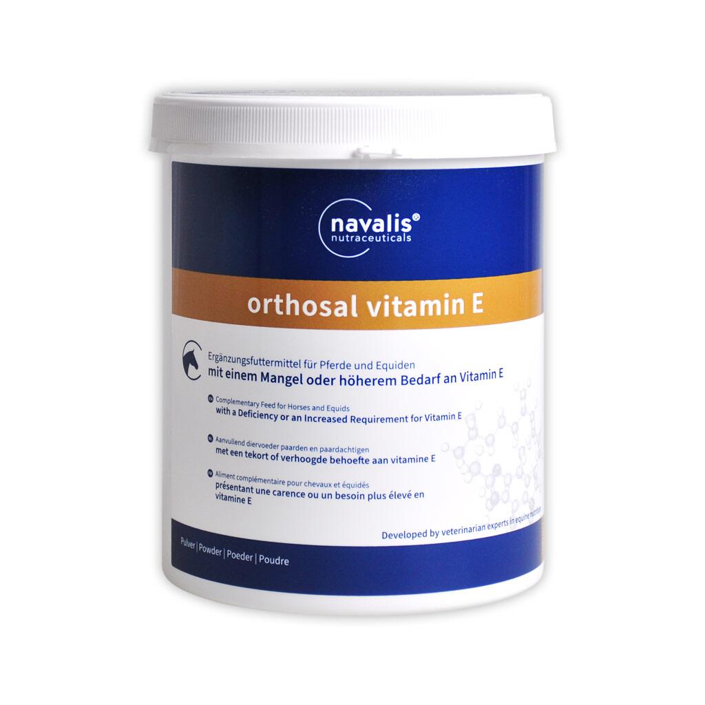 NAVALIS Ergänzungsfutter ORTHOSAL VITAMIN E HORSE PULVER für Pferde 750g