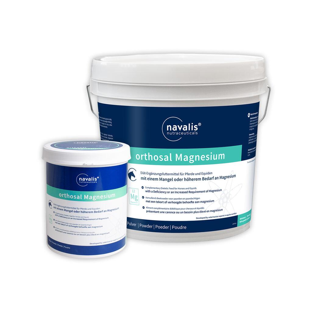 NAVALIS Ergänzungsfutter ORTHOSAL MAGNESIUM HORSE PULVER für Pferde