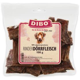 DIBO Leckerli RINDER-DÖRRFLEISCH für Hunde 100g