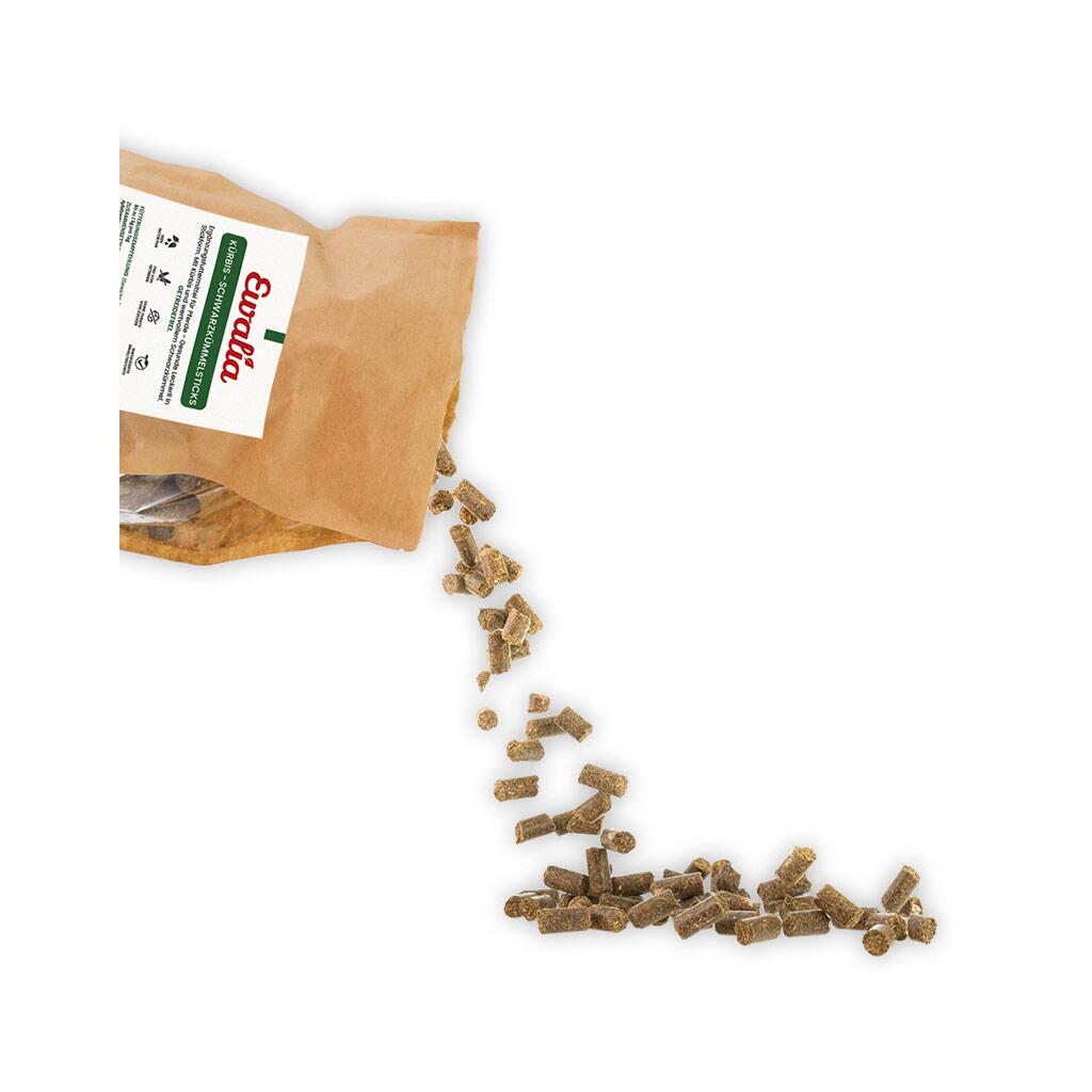 EWALIA Leckerli KÜRBIS-SCHWARZKÜMMELSTICKS für Pferde 1kg