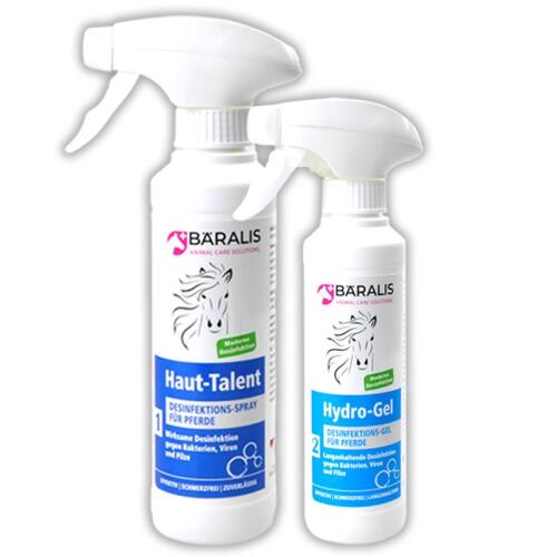 BÄRALIS Hautpflege BUNDLE HAUT-TALENT & HYDRO-GEL für Pferde 500ml + 250ml