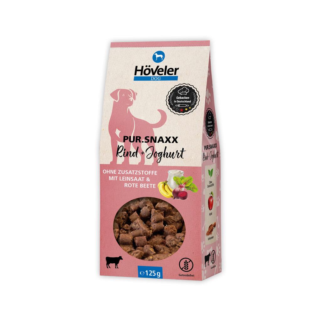 HÖVELER DOG Leckerli PUR.SNAXX RIND+JOGHURT für Hunde 125g