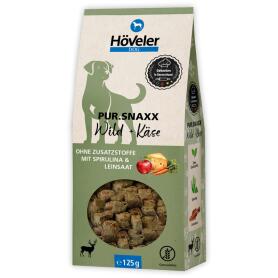 HÖVELER DOG Leckerli PUR.SNAXX WILD+KÄSE für Hunde 125g