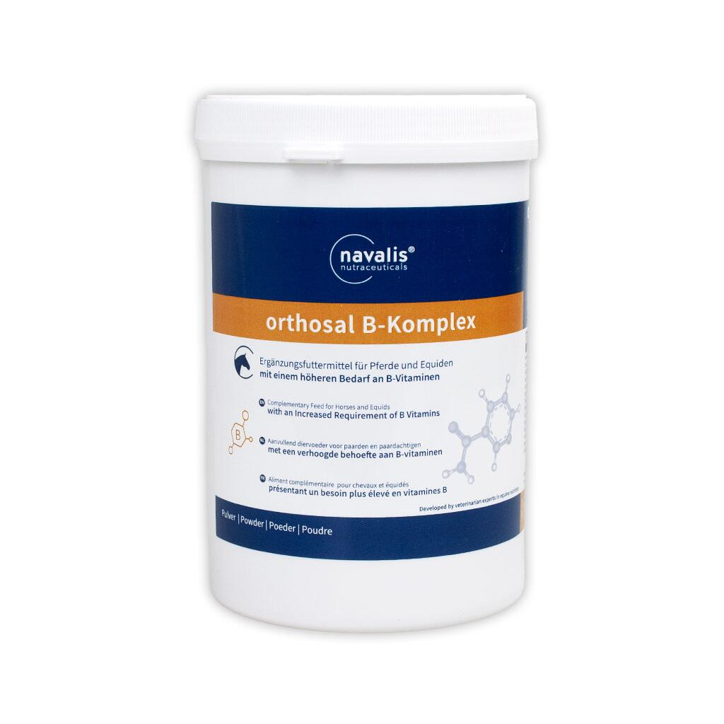 NAVALIS Ergänzungsfutter ORTHOSAL B-KOMPLEX HORSE PULVER für Pferde 500g