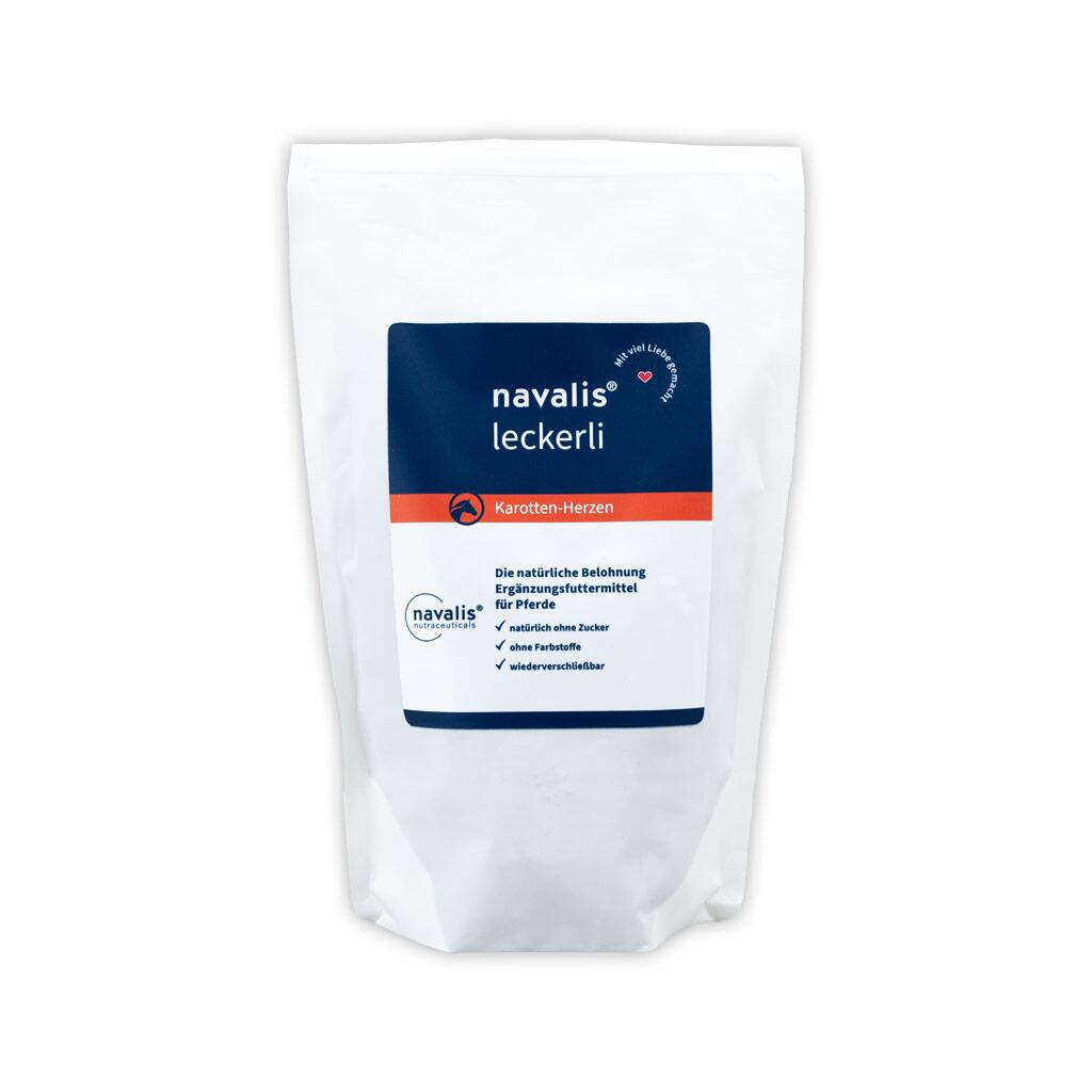 NAVALIS Leckerli KAROTTEN-HERZEN für Pferde Probe 160g