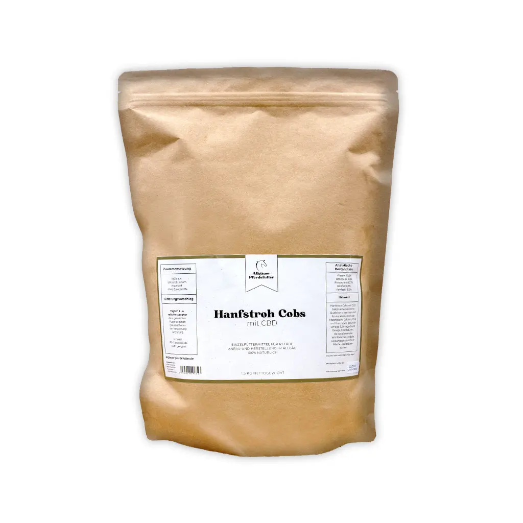 ALLGÄUER PFERDEFUTTER Hanfstroh Cobs mit CBD
