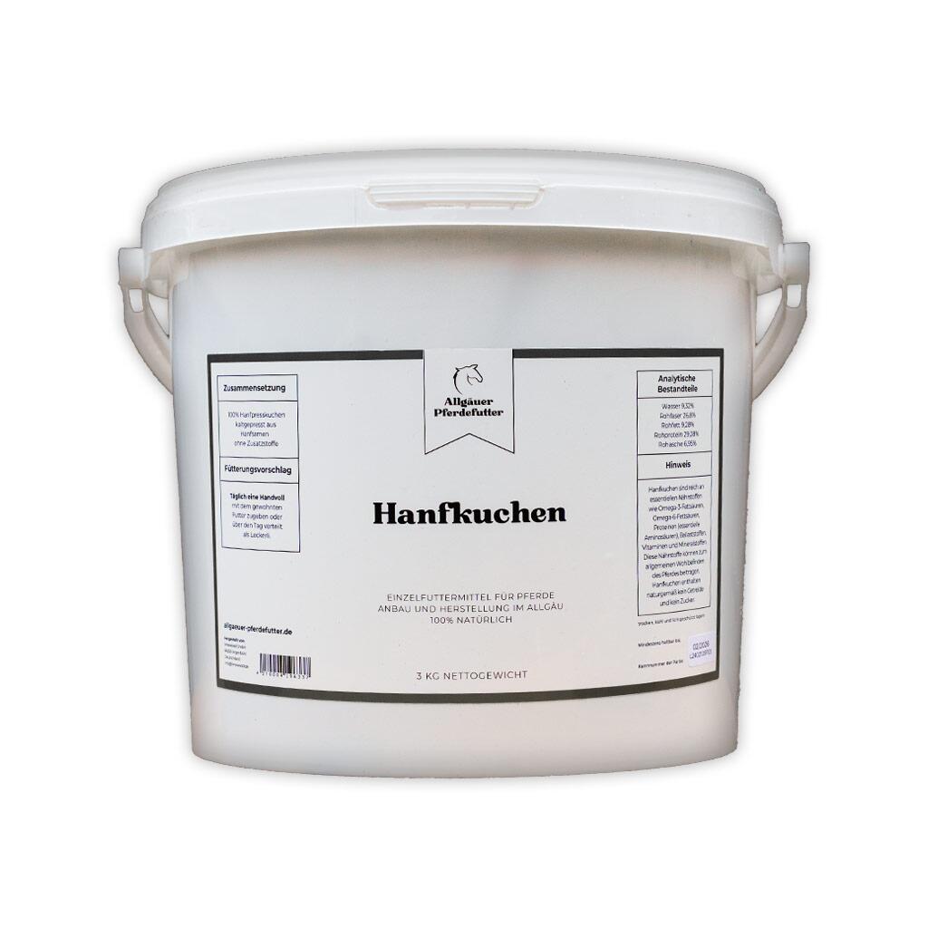 ALLGÄUER PFERDEFUTTER Ergänzungsfutter HANFKUCHEN für Pferde 3kg