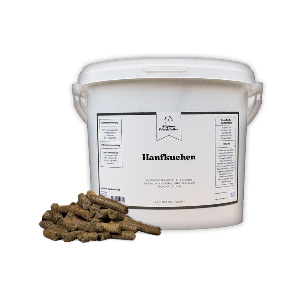 ALLGÄUER PFERDEFUTTER Ergänzungsfutter HANFKUCHEN für Pferde 3kg