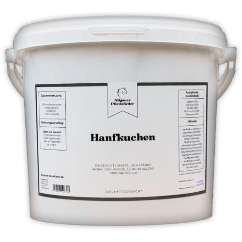 ALLGÄUER PFERDEFUTTER Ergänzungsfutter HANFKUCHEN für Pferde 3kg
